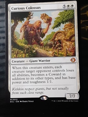 Curious Colossus , Lorwyn Eclipsed , Near M ,MTG , FREE SHIPPING