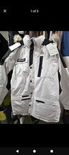 Canada Weathergear Boys XL Winter Coat White Faux Fur Hood Insulated Long Sleeve