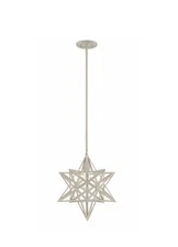 Park Harbor Mayland 14” Wide Star Pendant Antique Silver Finish PHPL3271ANSI