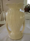 Hull Pottery Granada Off White 2 Handle Draped Arrow Vase 49-9 Art Deco