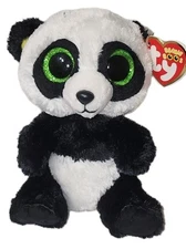 NM* Ty Beanie Boos - BAMBOO the Panda Bear (Sparkly / Glitter Eyes) 6" MINT TAGS