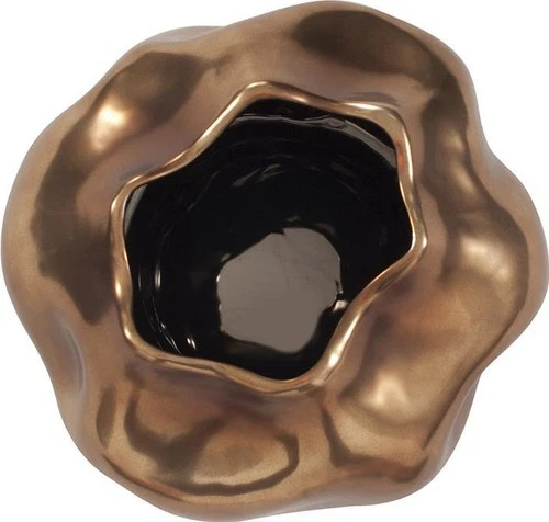 Unique Matte Bronze Ceramic Vase-Abstract Accent - Picture 2 of 4