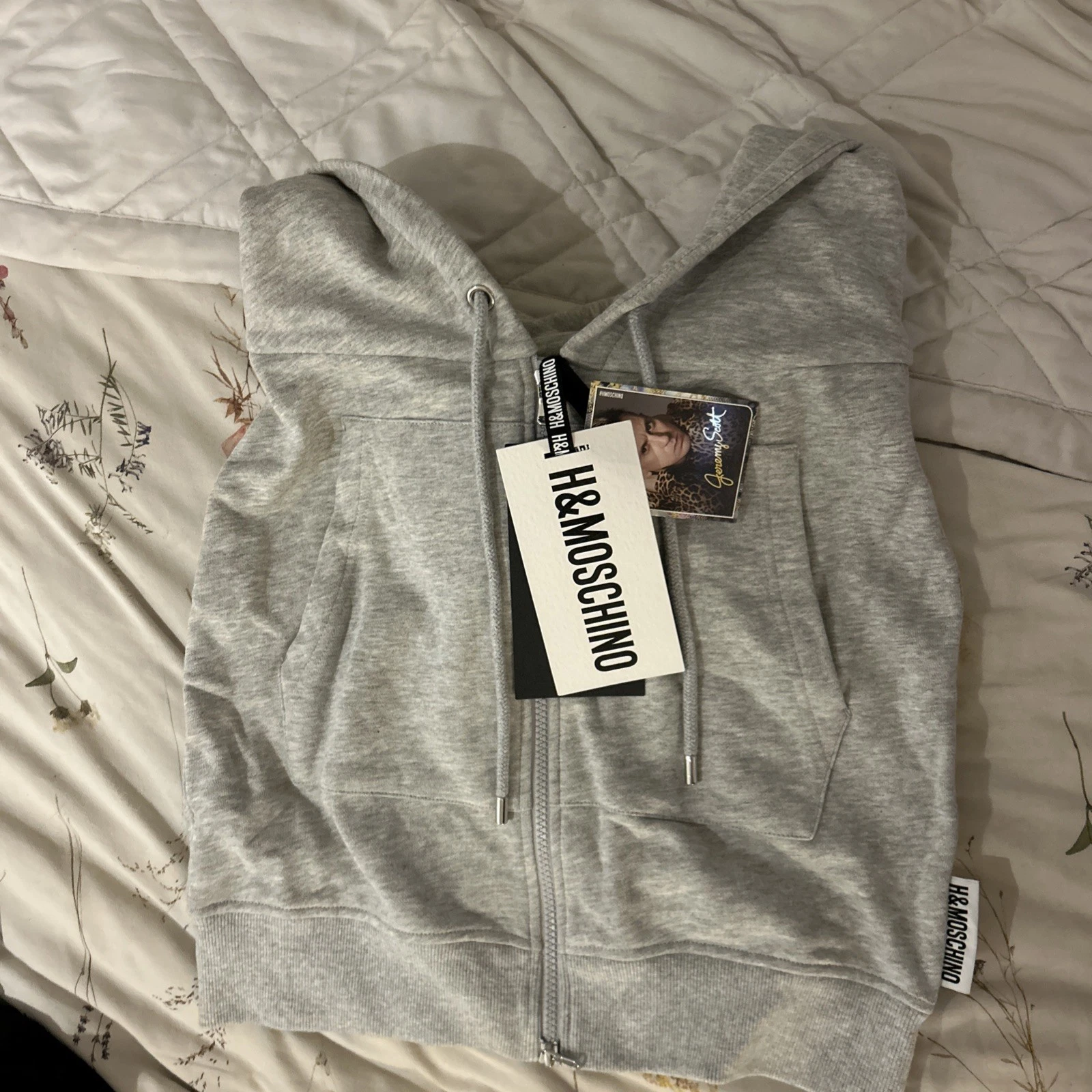 Moschino H&M gonna grigia con cappuccio e cappuccio taglia 10 38