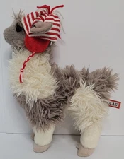 Douglas Plush Zephyr Llama with Ear Muff Hat 10" Toy
