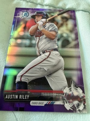 2017 Bowman Chrome Prospects Austin Riley #BCP161 Purple Refractor – 074/250