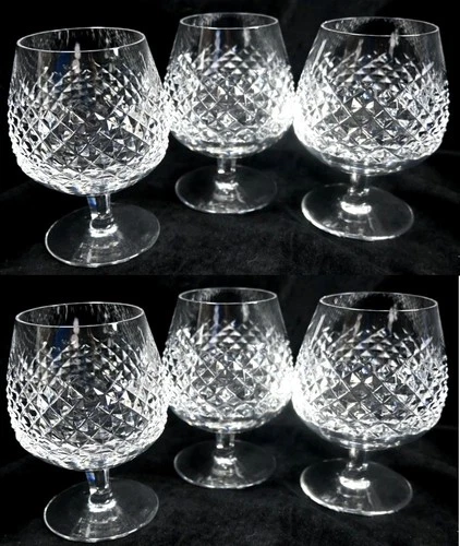 Item is a set of vintage Waterford Crystl Alana 6 PC Crystal W4”xH5"