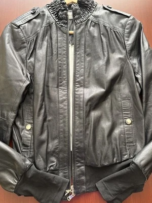 Women Patrizia Pepe Jacket Black Leather - Bild 1 von 4