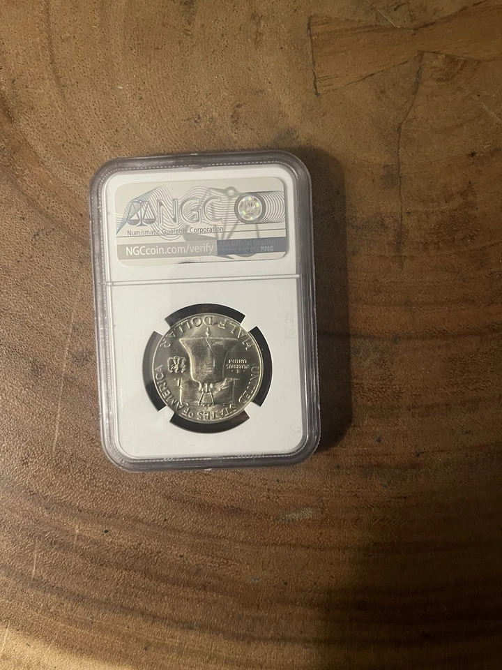 1954 D 50c Franklin Half Dollar PCGS MS64FBL - Image 2 of 2