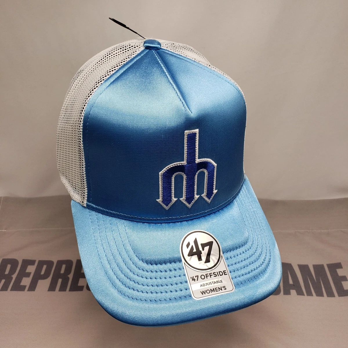 NWT ’47 Seattle Mariners Baseball Hat Teal Sequin Bling Script RARE HTF 47 Women Seattle Mariners Sports Fan Apparel & Souvenirs for  main image 2