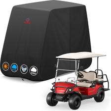 Golf Cart Cover 4 Passenger - 600D Waterproof Golf Carts Enclosure with Zipper,
