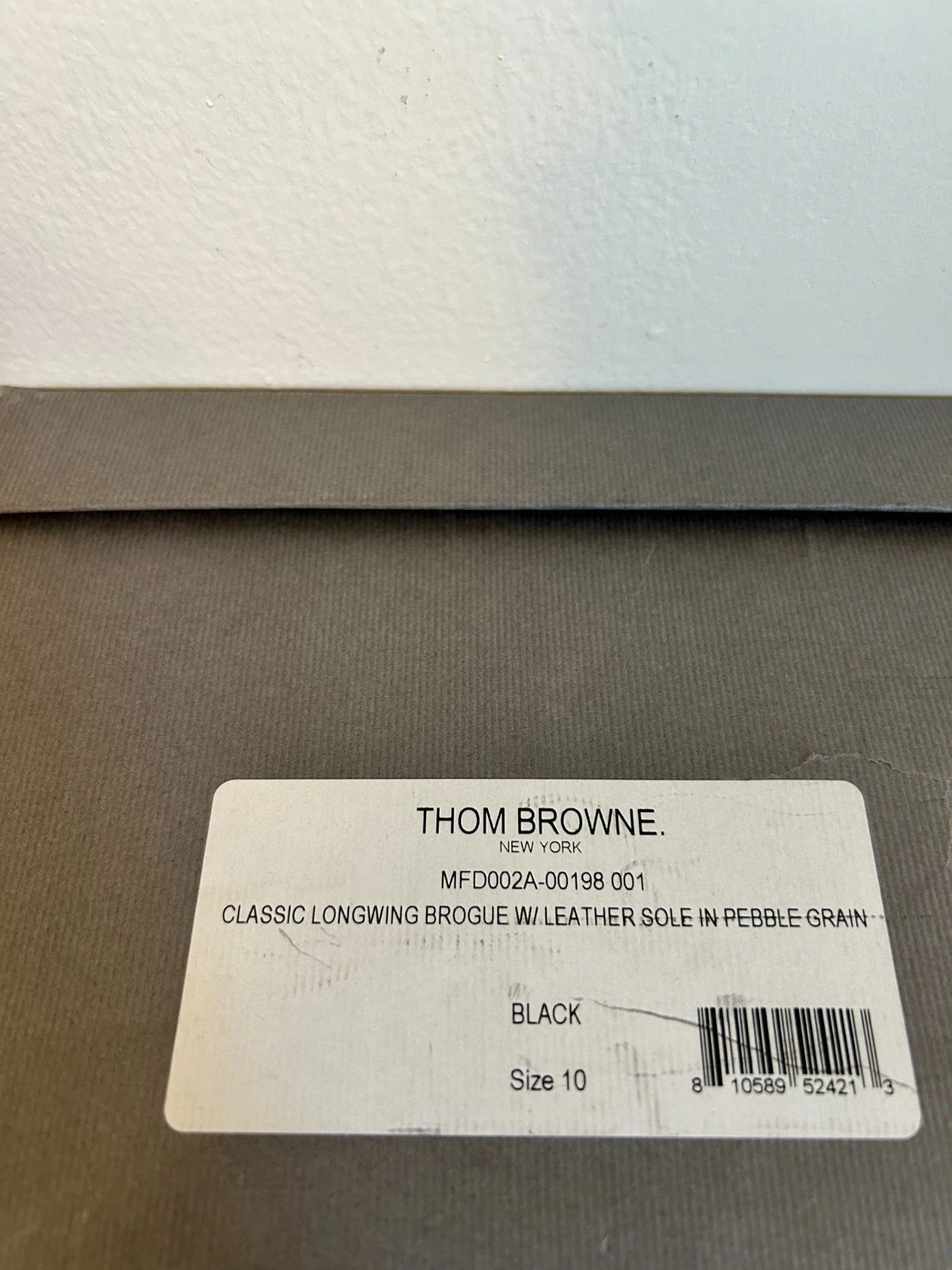 Thom Browne derby ad ali lunghe suola in pelle nera