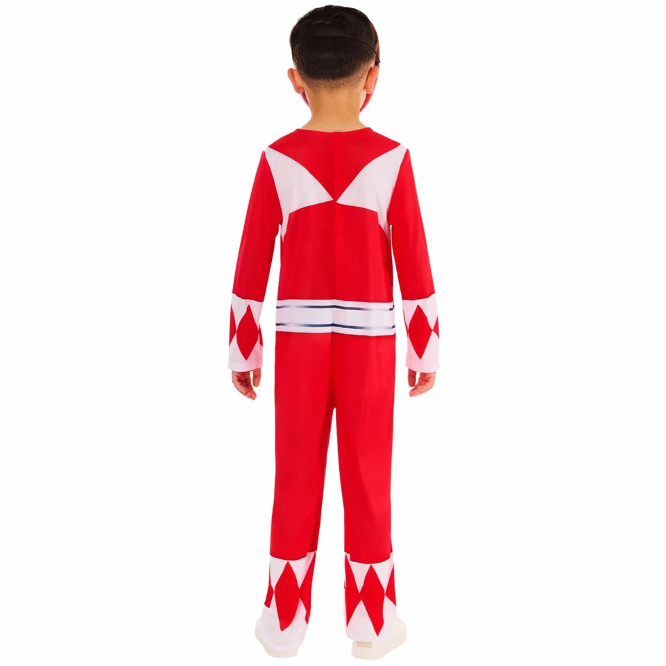 Red Ranger Power Rangers Superhero Kids Boys Costume - Image 3 of 4