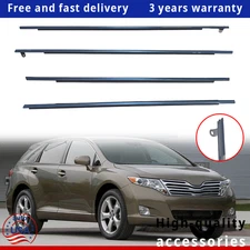 4pcs Outside Window Moulding Weatherstrip Seal For Toyota Venza 2009-2016