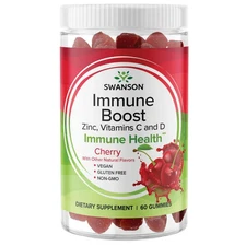 Swanson Immune Boost Gummies with Zinc, Vitamins C and D - Cherry 60 Gummies