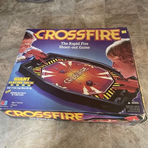 Crossfire Milton Bradley Vintage 1994 Rapid Fire Shootout Game 100% Complete