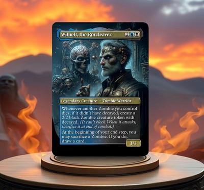 Wilhelt, the Rotcleaver Custom made Proxy game card