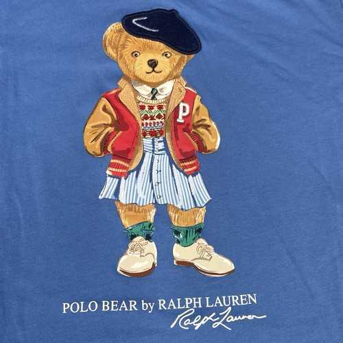 Polo Ralph Lauren Girls Size XL (16) Polo Bear Blue T-Shirt - Picture 2 of 7