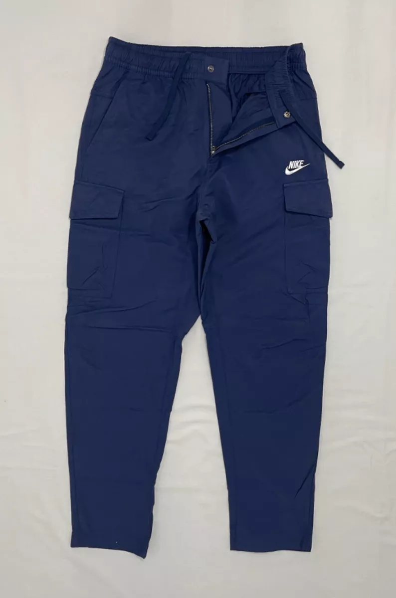 Nike NSW Woven Utility Cargo Pants Men's Medium Navy Blue DD5207-410 With  Zipper