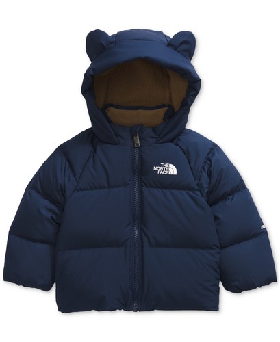 The North Face North Down Jacket Kids 12-18M Navy Fleece Full Zip Hooded JDM1414 - Picture 4 of 8