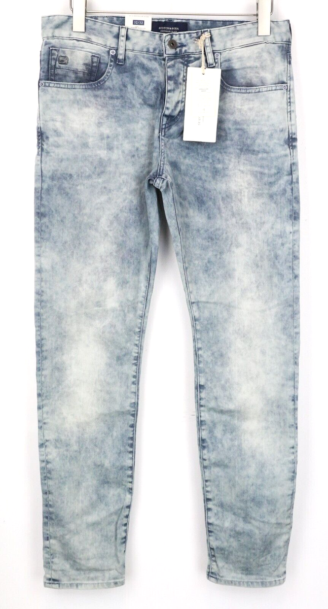 SCOTCH & SODA Ralston Men Jeans W32/L32 Slim Fit Blue Cotton 