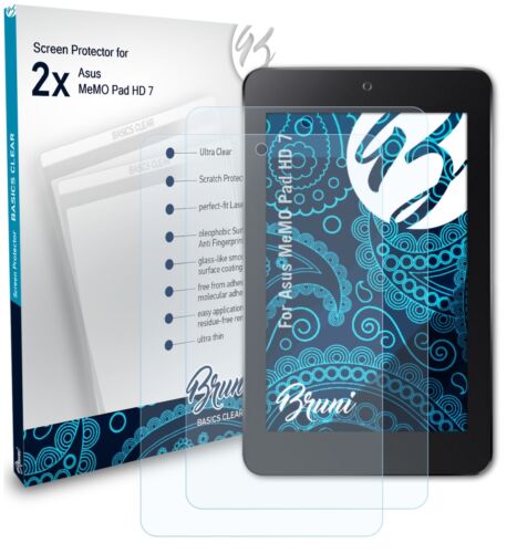 Bruni 2x Protective Film for Asus MeMO Pad HD 7 Screen Protector - Picture 1 of 4