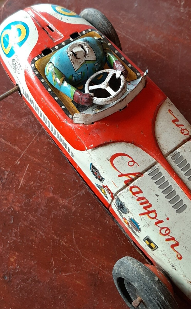 Vintage 1950-60's ATC Asahi Japan Tin Friction Champion 8 Vintage 1950-60's ATC Asahi Japan Tin Friction Champion 8