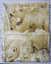 polar bears fun fabric animal wildlife large print 42 by 36 inch