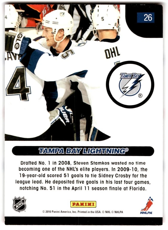 2010-11 Score Steven Stamkos #26 Tampa Bay Lightning - Image 2 of 2