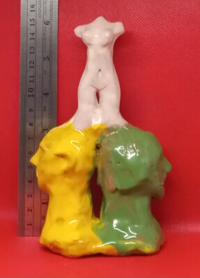 ''Jealousy-3''-Expensive Original Clay Sculpture,  unique &unusual.