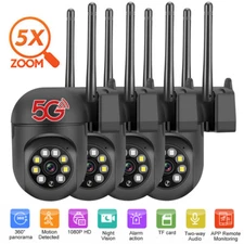 4 Pack Wireless 5G WiFi Security Camera System Smart Outdoor Night Vision 1080P