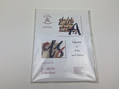 The Caron Collection Alphabet In Silks And Satins Sampler Cross Stitch Pattern