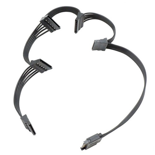 SATA Power Extension Hard Drive Cable 15 Pin 1 Male to 5 Female Splitter AdaptUI - Picture 8 of 10