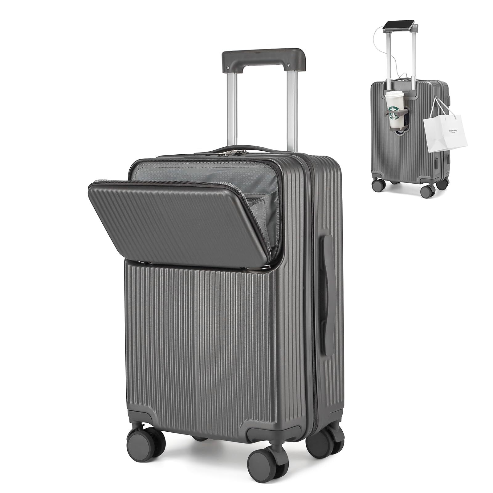 Carry on Luggage,Suitcases with Spinner Wheels Airline Approved Expandable Lu...