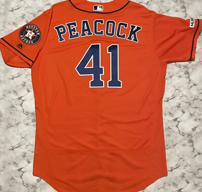 Authentic Majestic MLB Houston Astros Brad Peacock Baseball Jersey