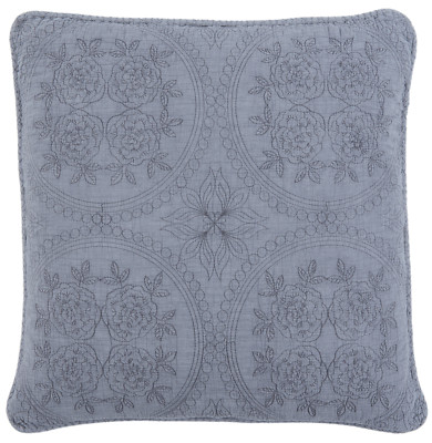 Clayre & Eef Kissenbezug Quiltkissenhülle Kissenhülle Baumwolle 50 x 50 cm grau