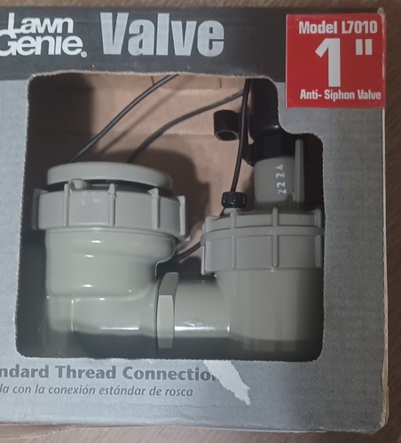 Lawn Genie 1" In.ch 120 PSI In-Line Automatic Valve Flow Control 24V Anti Siphon
