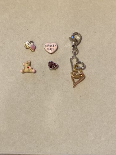 Origami Owl Valentines Charms Lot With Heart Dangl