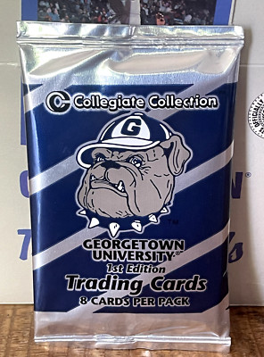 1991 GEORGETOWN HOYAS College Basketball PACK 8 Cards NCAA PATRICK EWING SEALED!