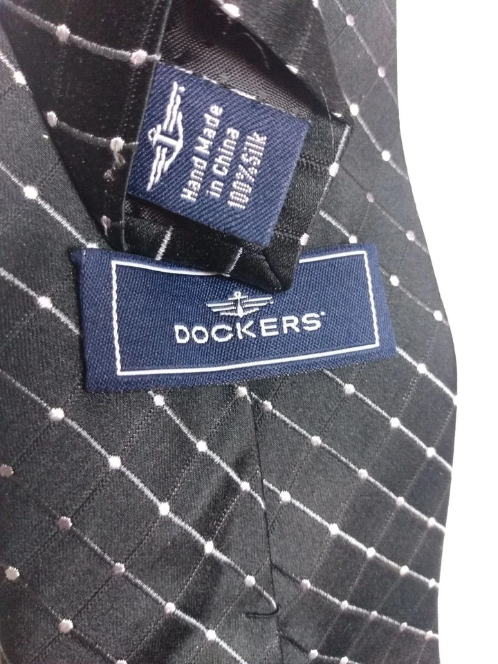 男式领带套装套装 4 件套几何圆点连衣裙多种领带丝绸聚酯纤维 — 第 4/4 张图片