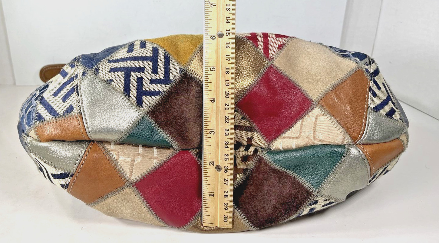 Tignanello Multi Color Suede Patchwork and Brown … - image 12