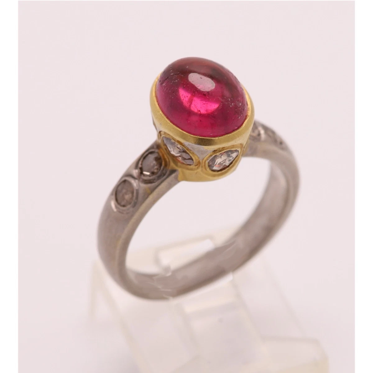 Pink tourmaline cabochon best sale ring