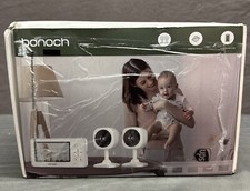 Open Box   Bonoch 4.3" Baby Monitor with 2 Cameras, 720p Split Screen white