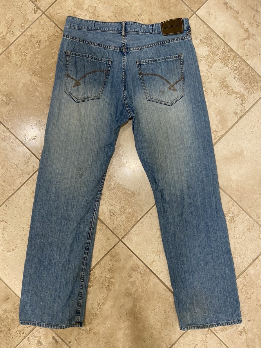 Unionbay Jeans Blue Distressed Mens Size 36x32 Vintage GUC👖 | eBay