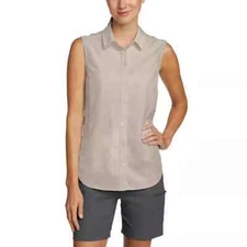 Eddie Bauer Women's  Sleeveless Button up Top