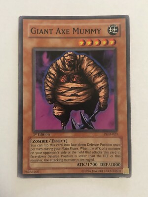 Yugioh card 1st Edition PGD-023 Giant Axe Mummy Light Played 