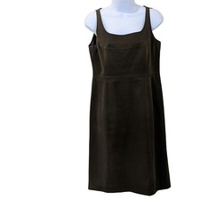 Nine West Brown Sleeveless Sheath Dress Size 8 Cotton Blend 43e
