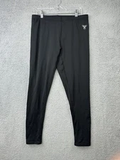 VINTAGE Nike Y2K Sweatpants Womens Black Joggers Sz 2XL FitDry Gray Tag Logo