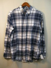 NWT Chaps by Ralph Lauren Blue White Plaid Men's Button Front Shirt
