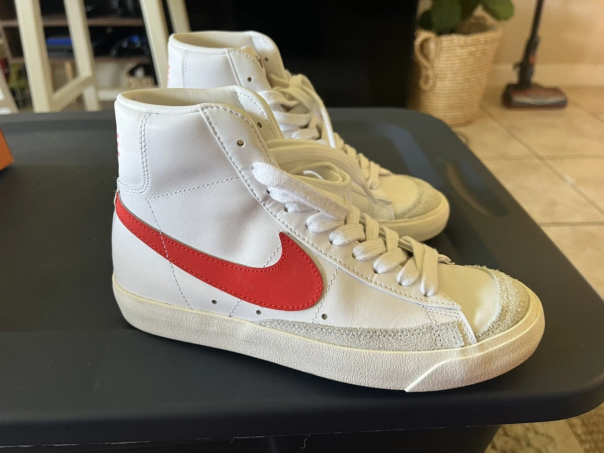 robot verraad een kopje Nike Blazer 77 Vintage Mid Womens 2018 Size 5 White Sail Habanero Red  BQ6806-600 | eBay