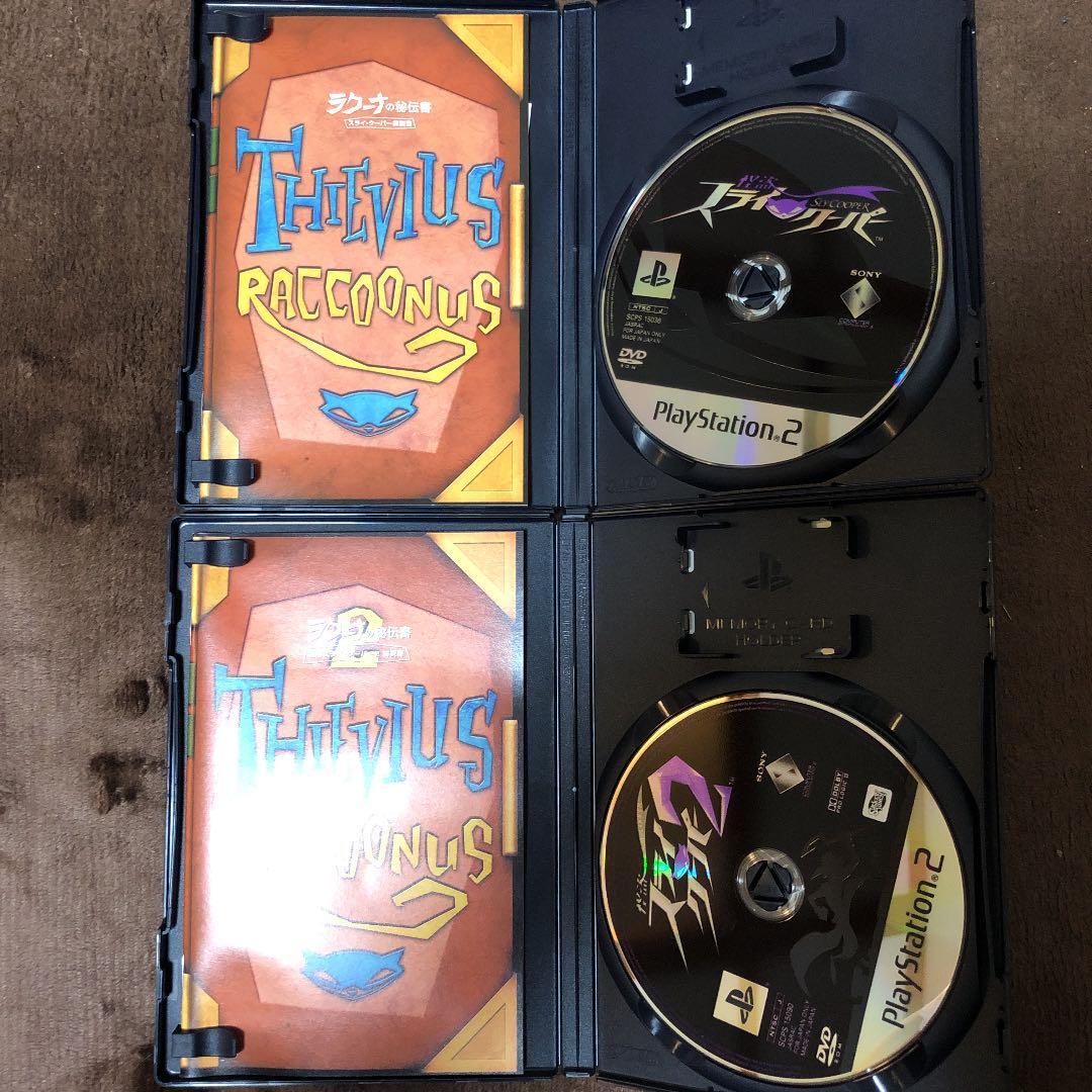 PS2　・箱入り・可動品・ソフト 7本付 Lot 2 PS2 Sly Cooper 1&2 Sony PlayStation 2 Platformer Game Sucker